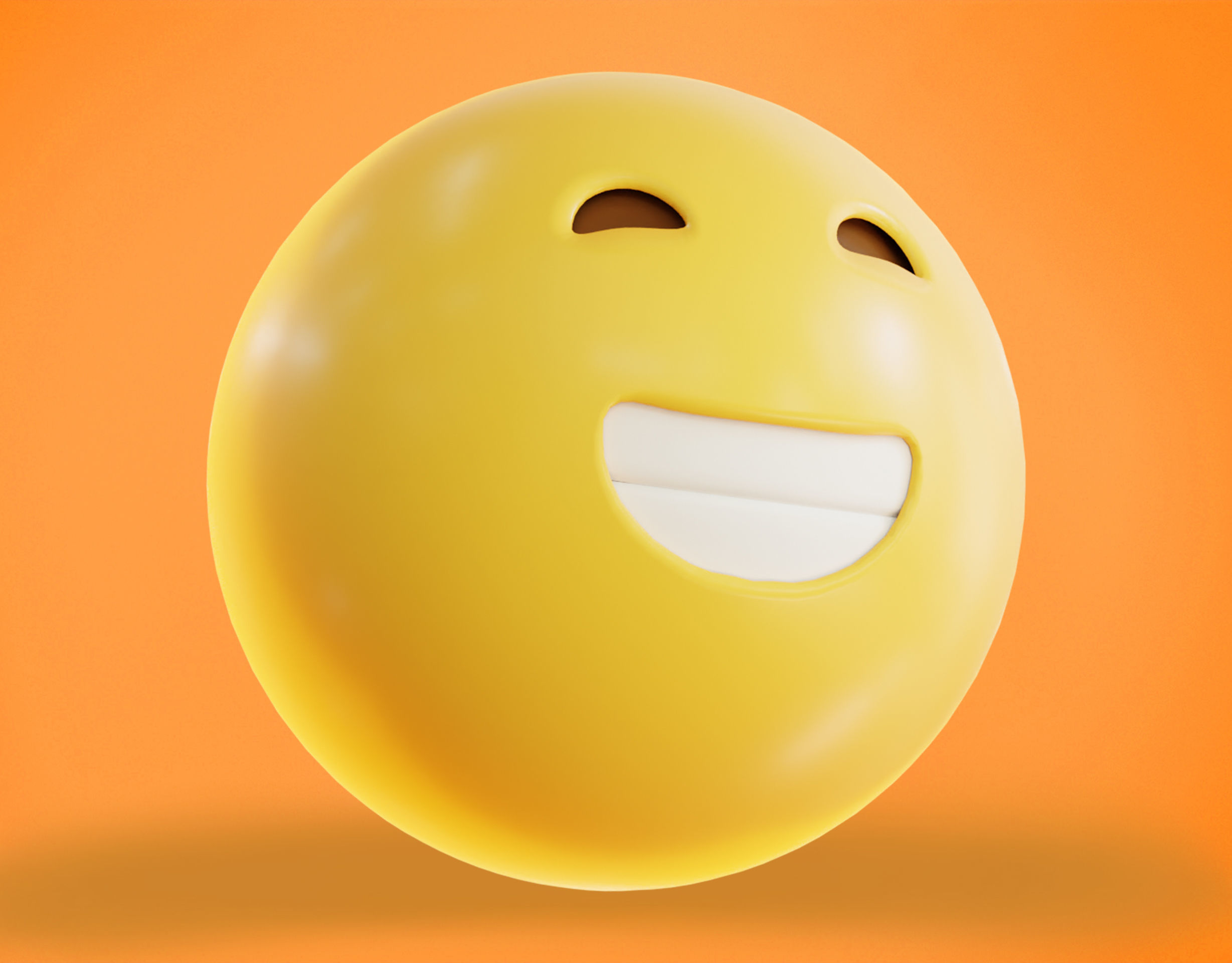 Grinning face with Smiling Eyes Animated Emoji Low-poly 3D model_11