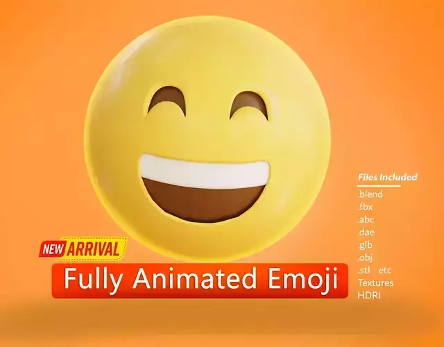 Grinning face with Smiling Eyes Animated Emoji