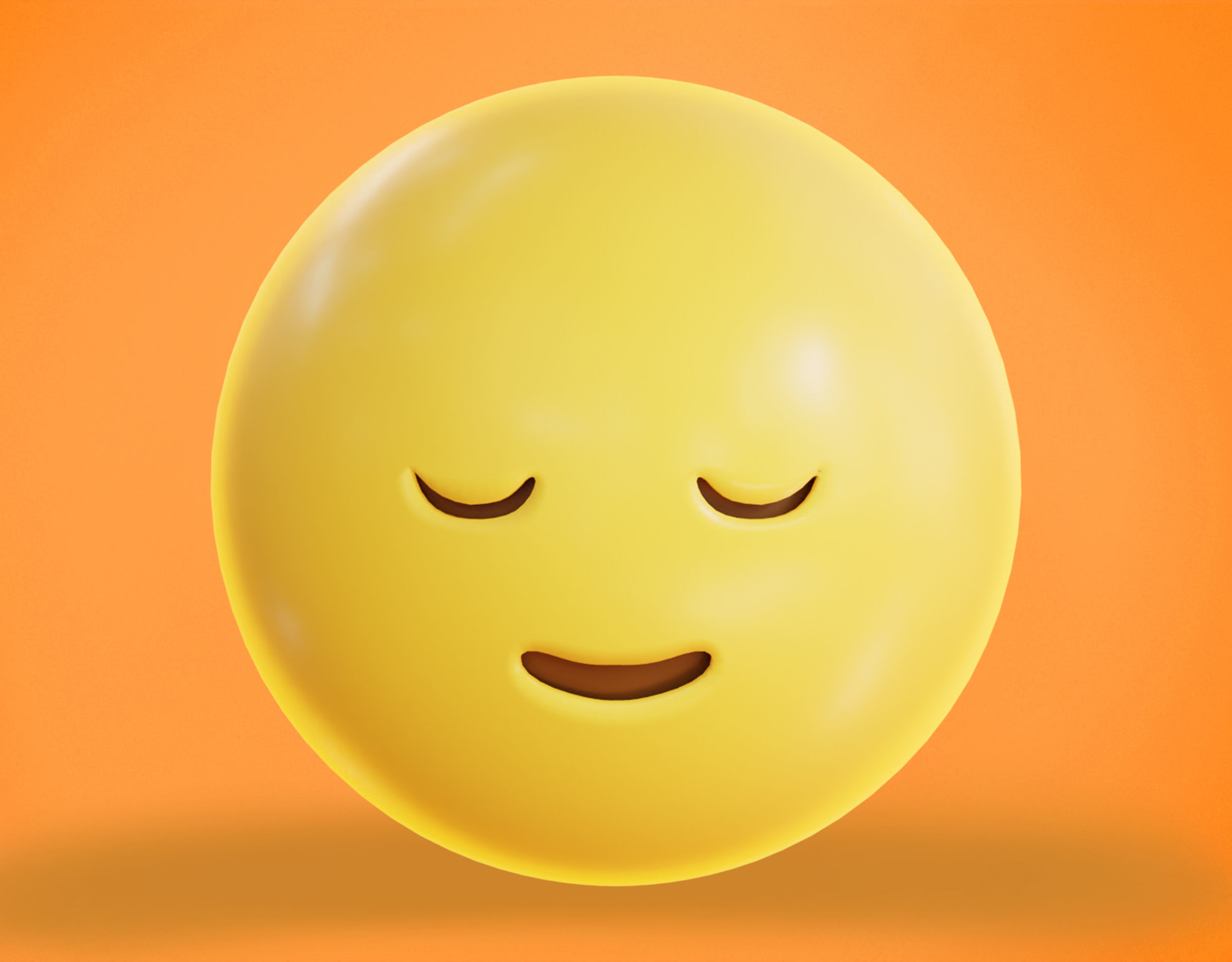 Grinning face Animated Emoji Low-poly 3D model_7