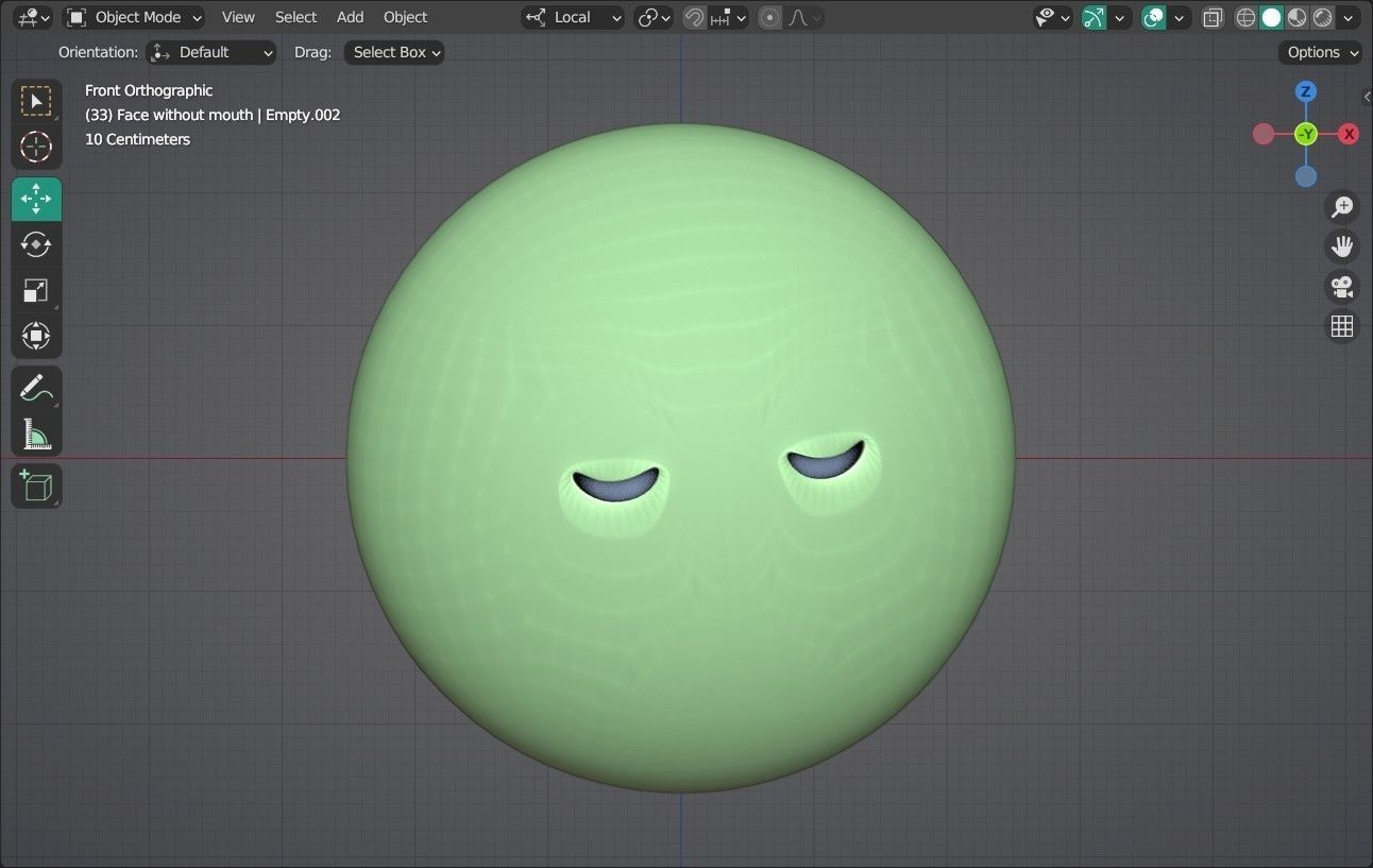 Face without mouth Animated Emoji Low-poly 3D model_12