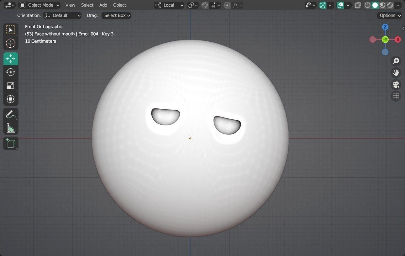 Face without mouth Animated Emoji Low-poly 3D model_4