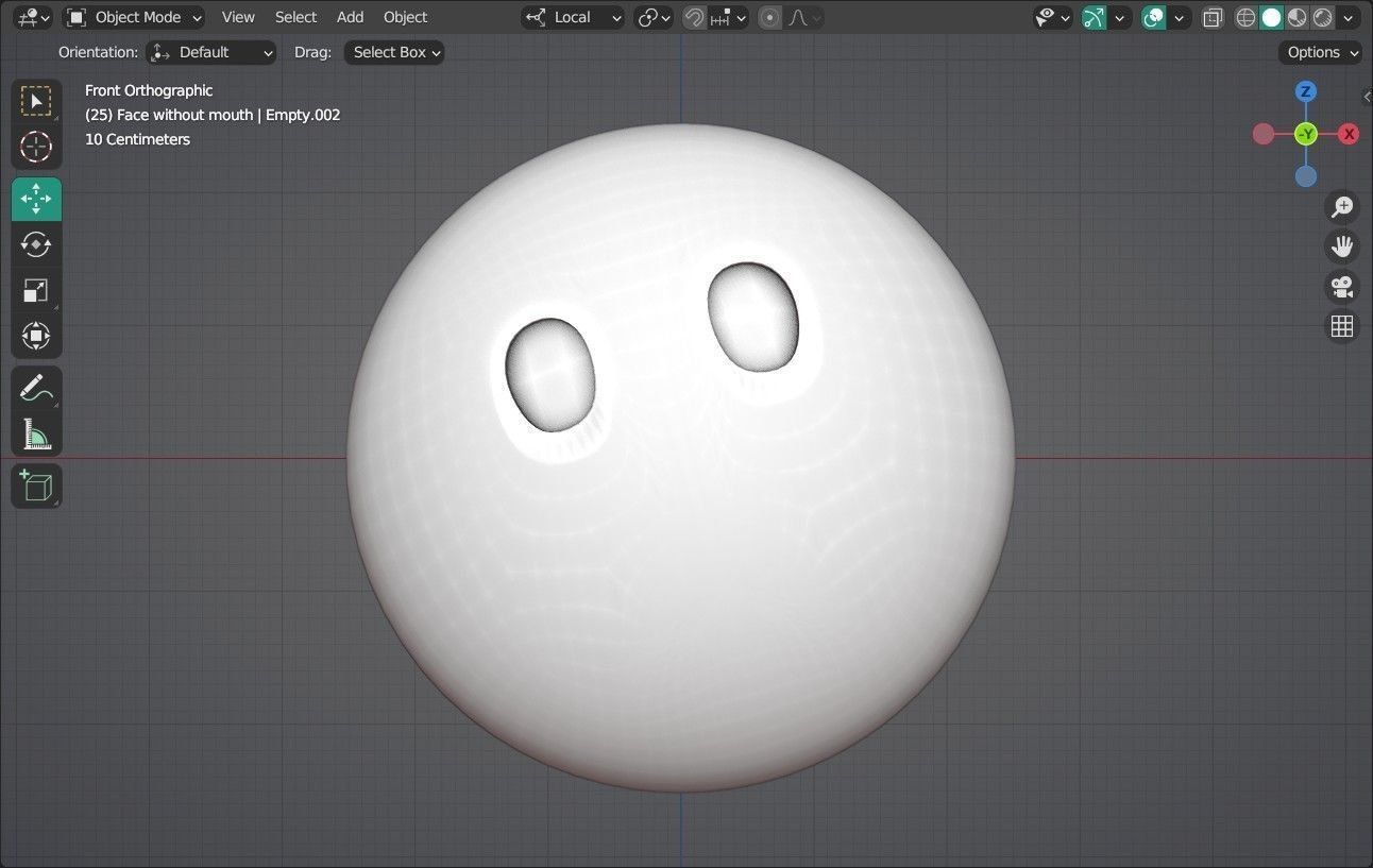 Face without mouth Animated Emoji Low-poly 3D model_10