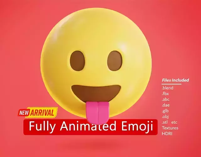face with Stuck out Tongue Animated Emoji