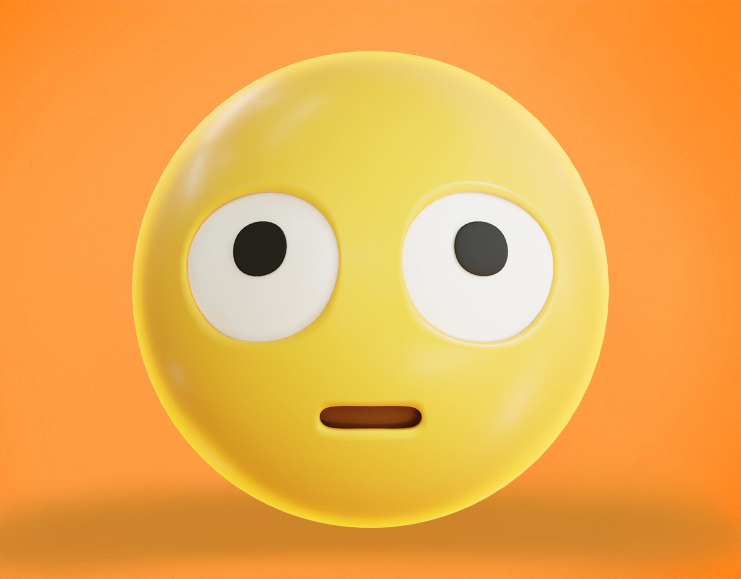 Face with Rolling Eyes Animated Emoji Low-poly 3D model_13