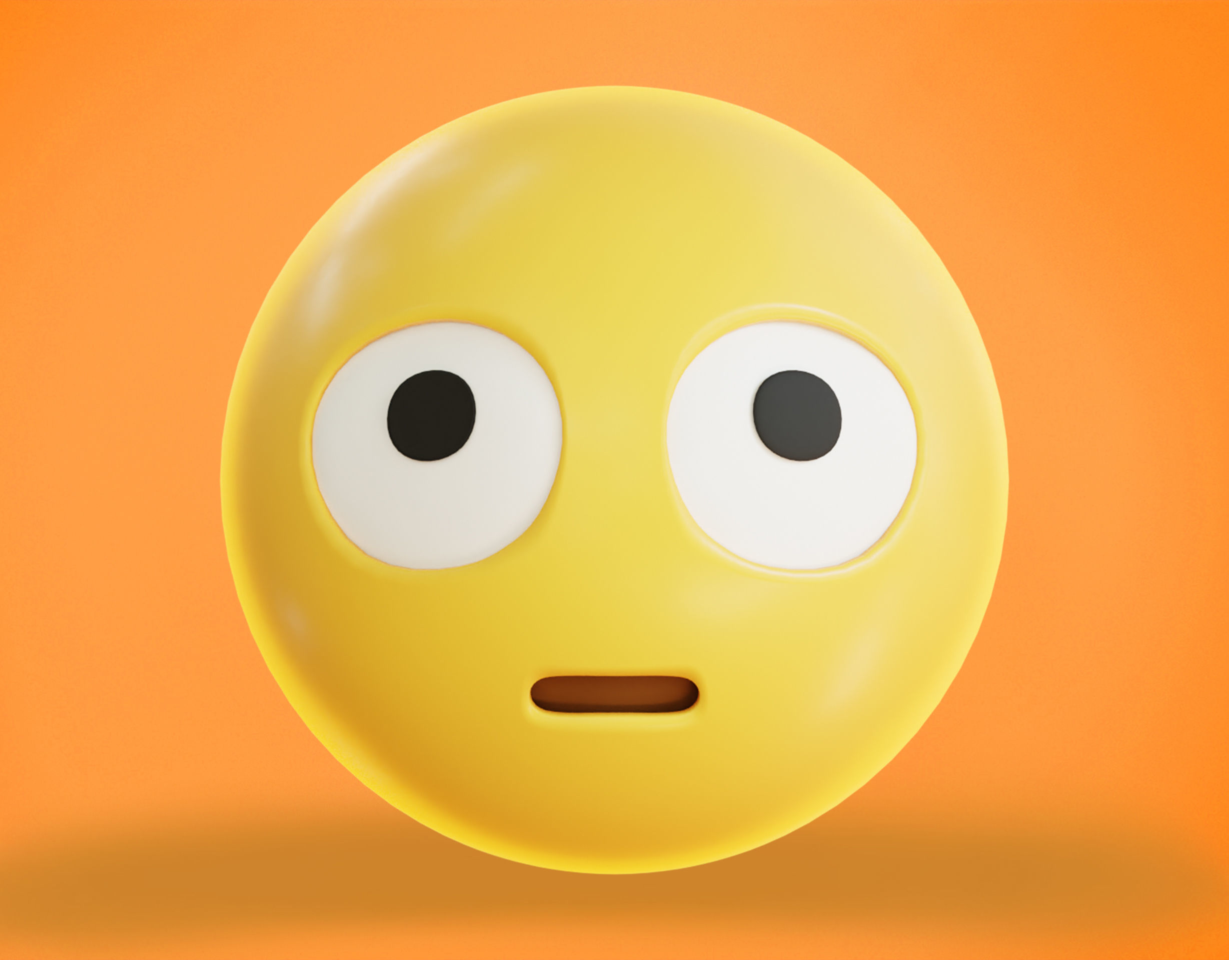 Face with Rolling Eyes Animated Emoji Low-poly 3D model_5