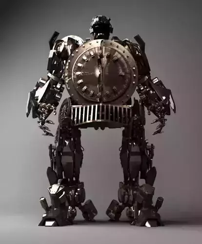 Loco robot with clock