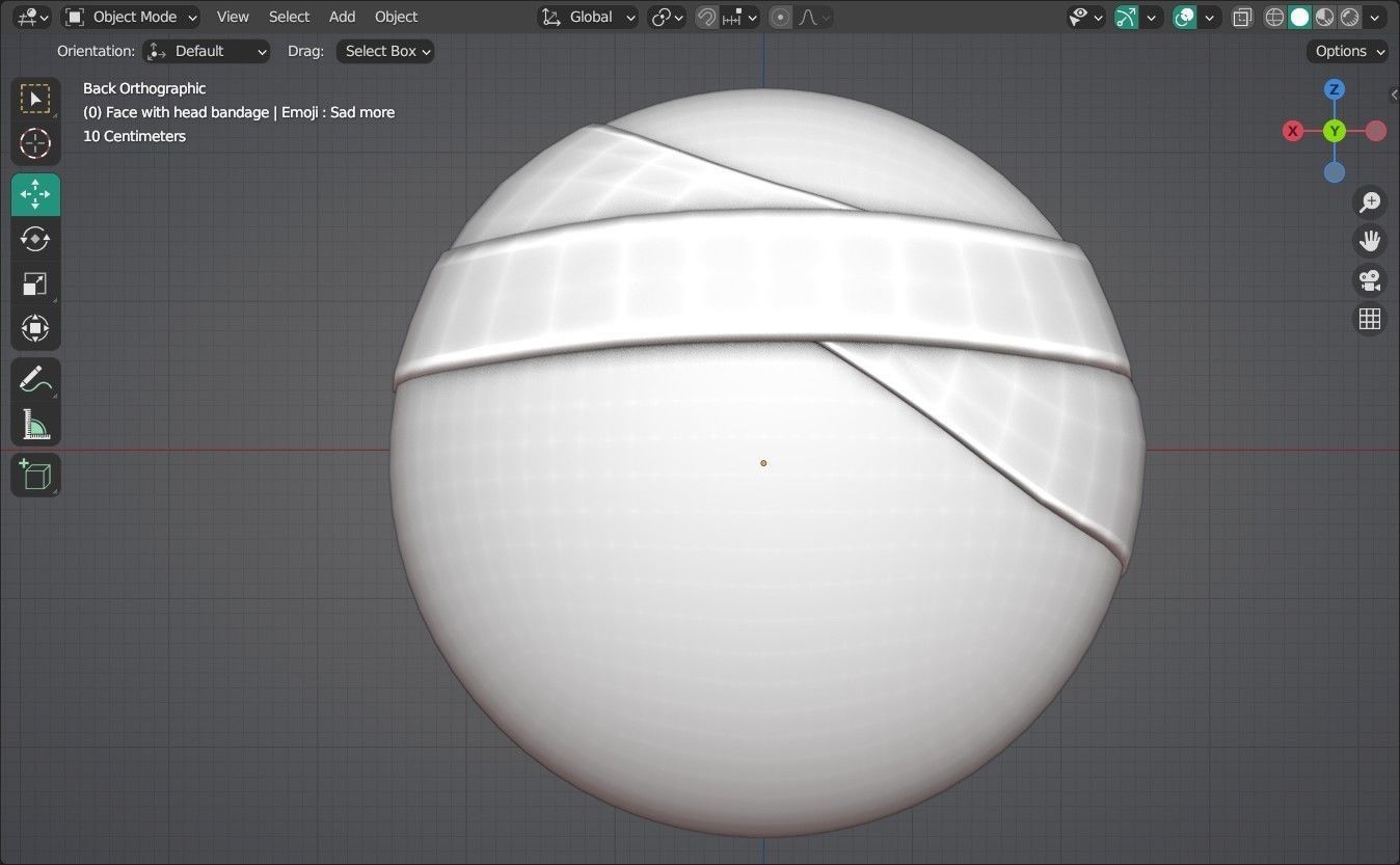 Face with head bandage Animated Emoji Low-poly 3D model_10