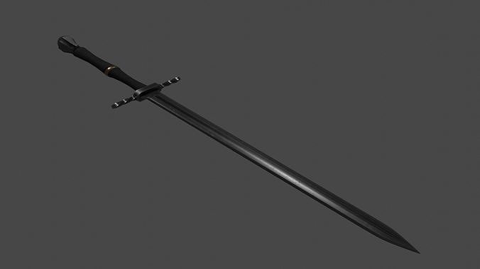 Middle Ages Sword Low-poly 3D model