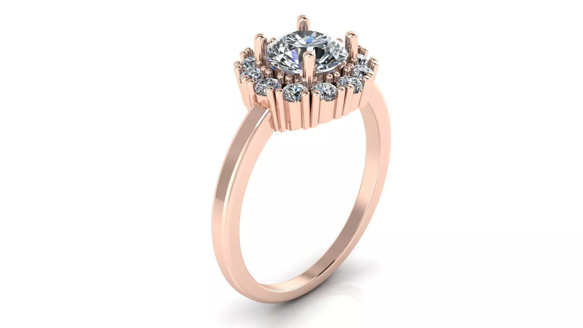 Jewelry Diamond Ring 3D Print Model 3D print model