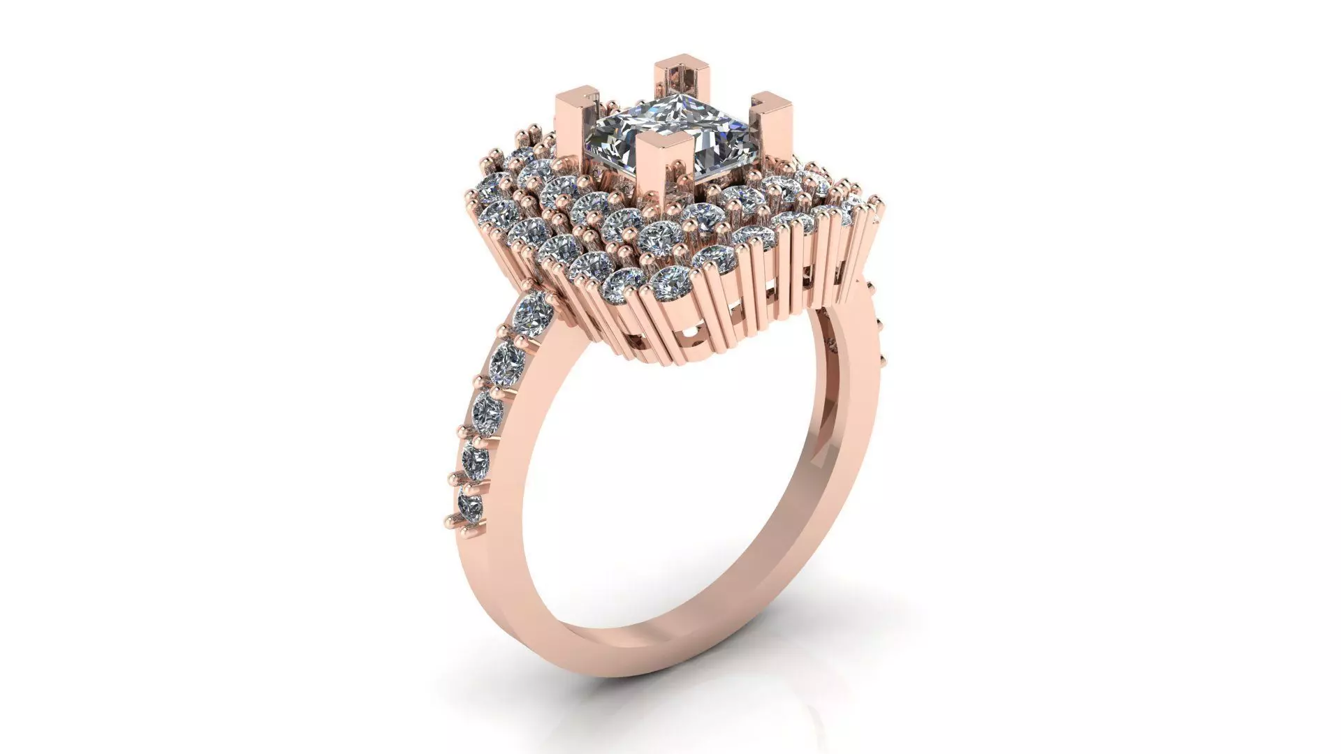 Jewelry Diamond Ring 3D Print Model 3D print model