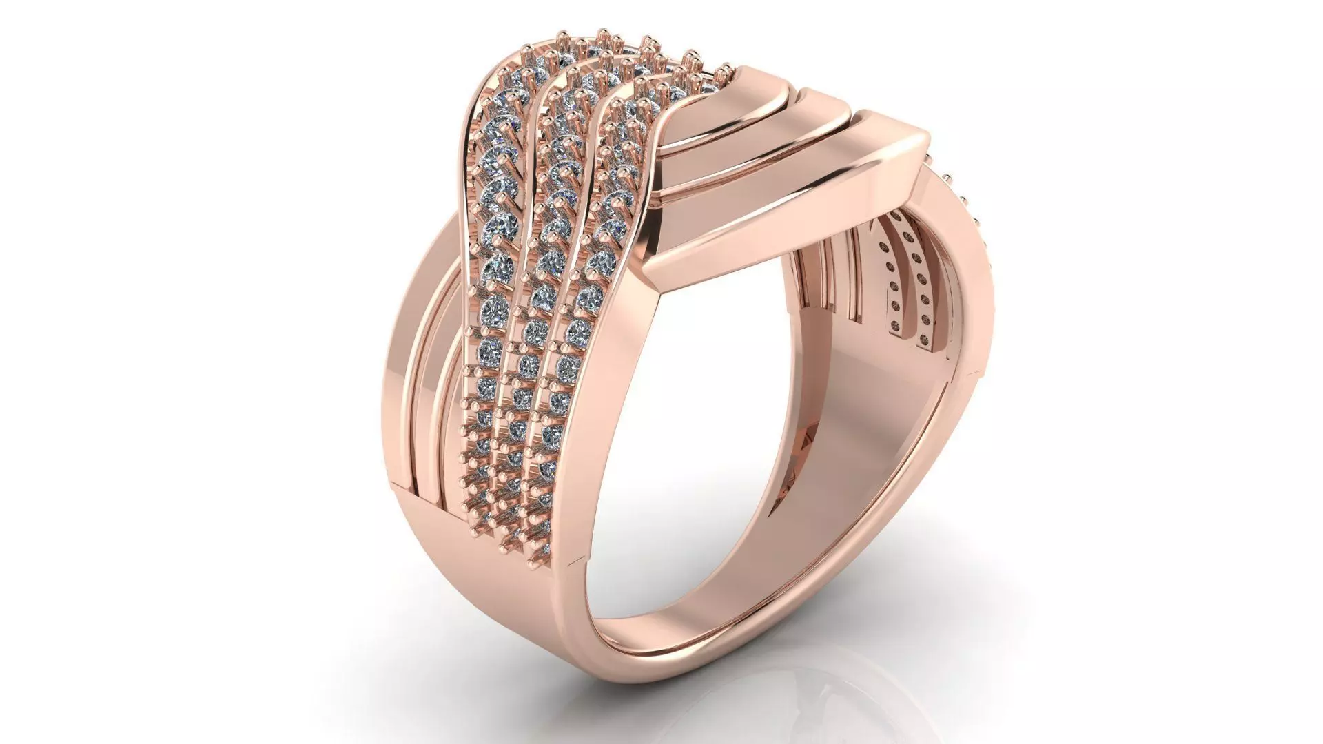 Jewelry Diamond Ring 3D Print Model 3D print model