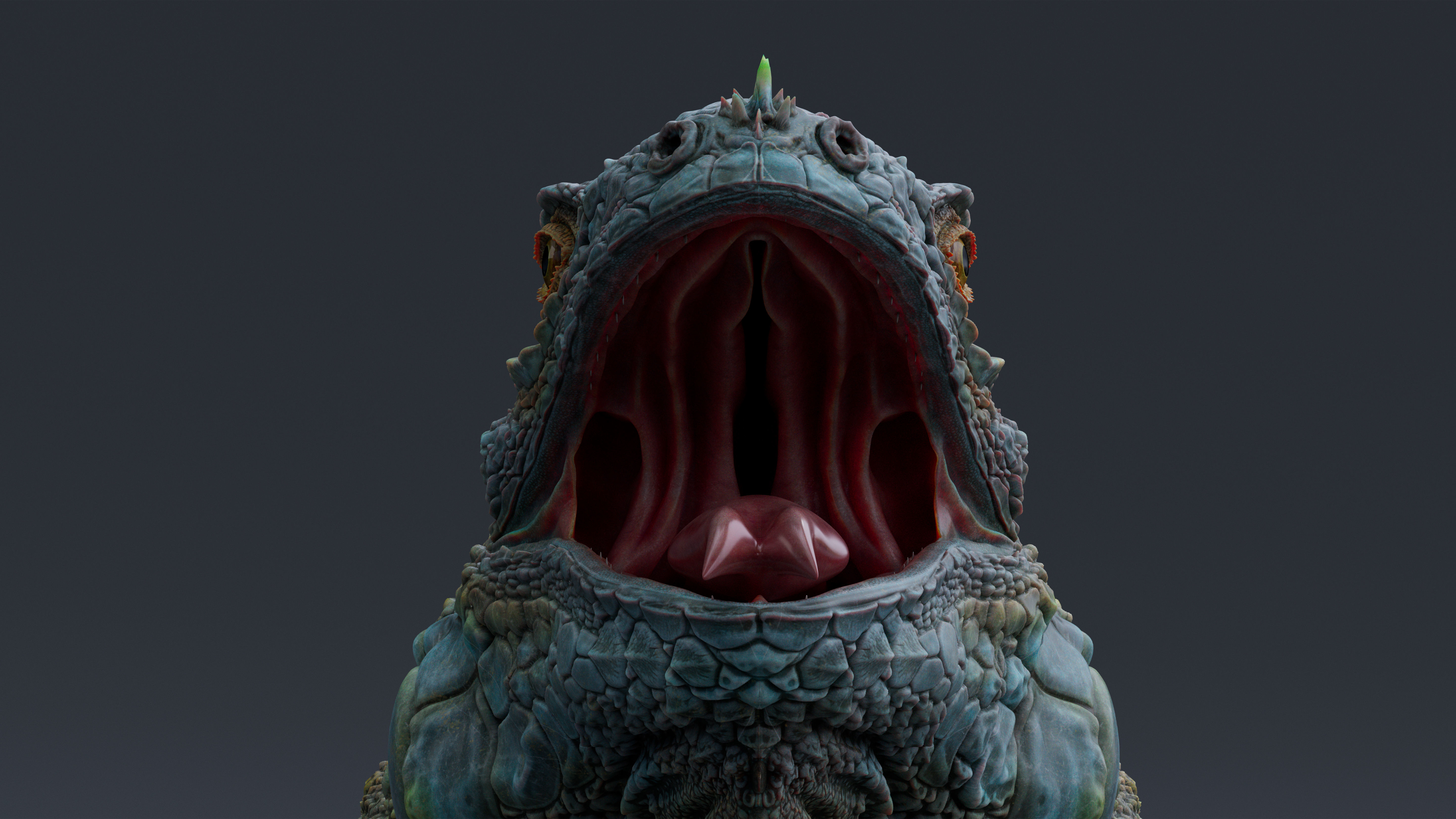 Iguana  Low-poly 3D model_13