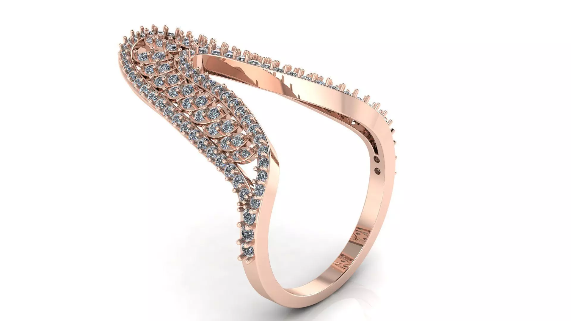 Jewelry Diamond Ring 3D Print Model 3D print model