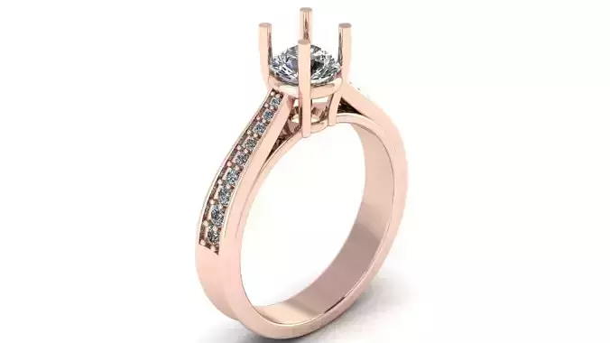 Jewelry Diamond Ring 3D Print Model