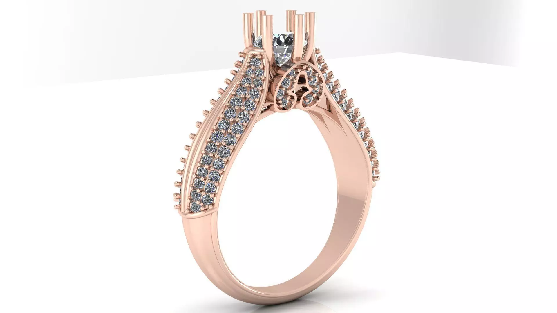 Jewelry Diamond Ring 3D Print Model 3D print model