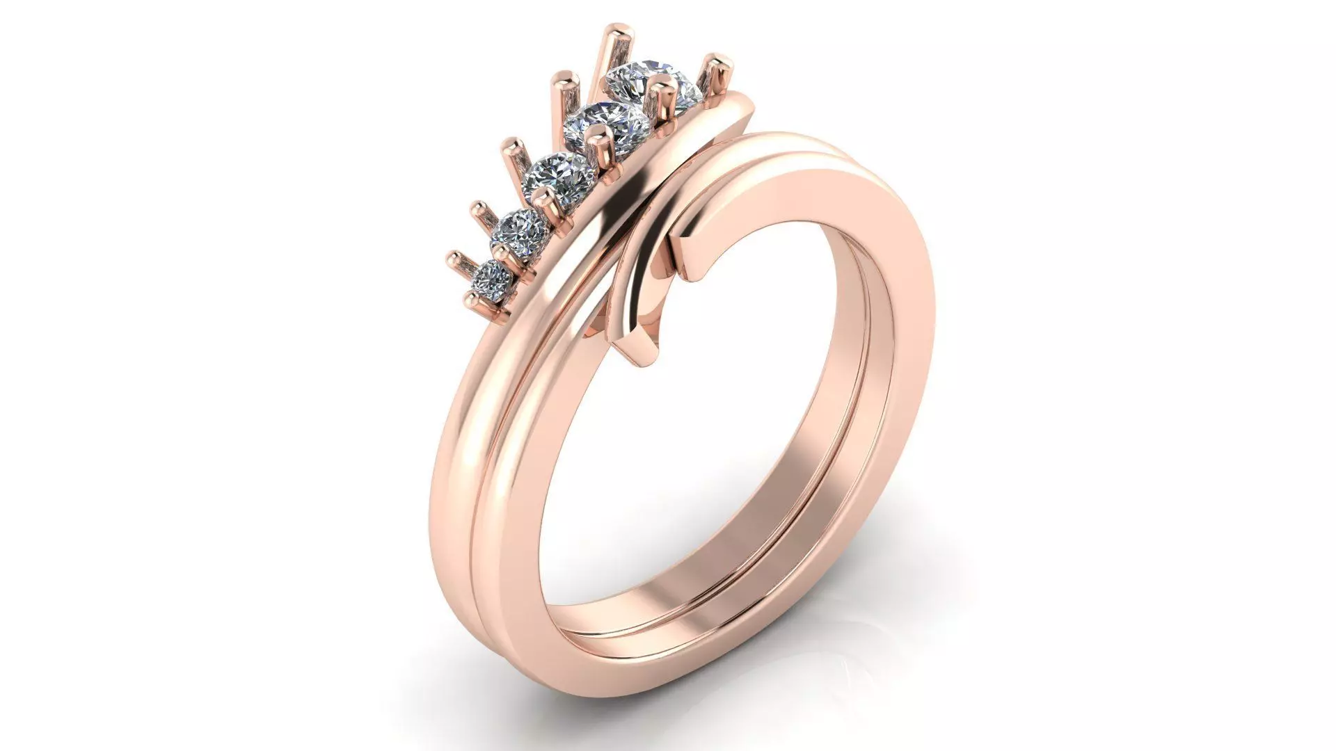 Jewelry Diamond Ring 3D Print Model 3D print model