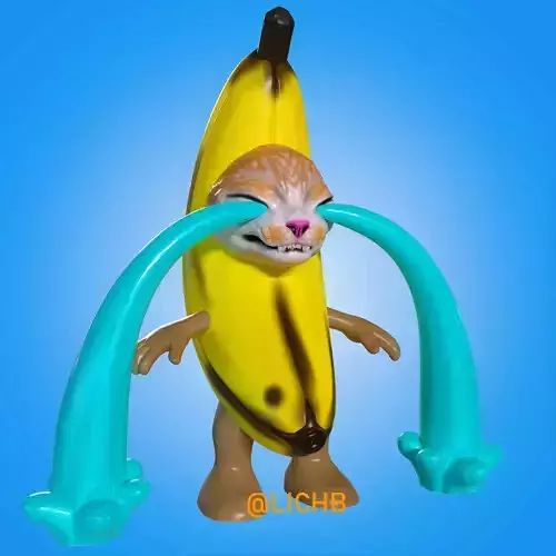 Banana Cat - STL - OBJ - FBX 3D print model