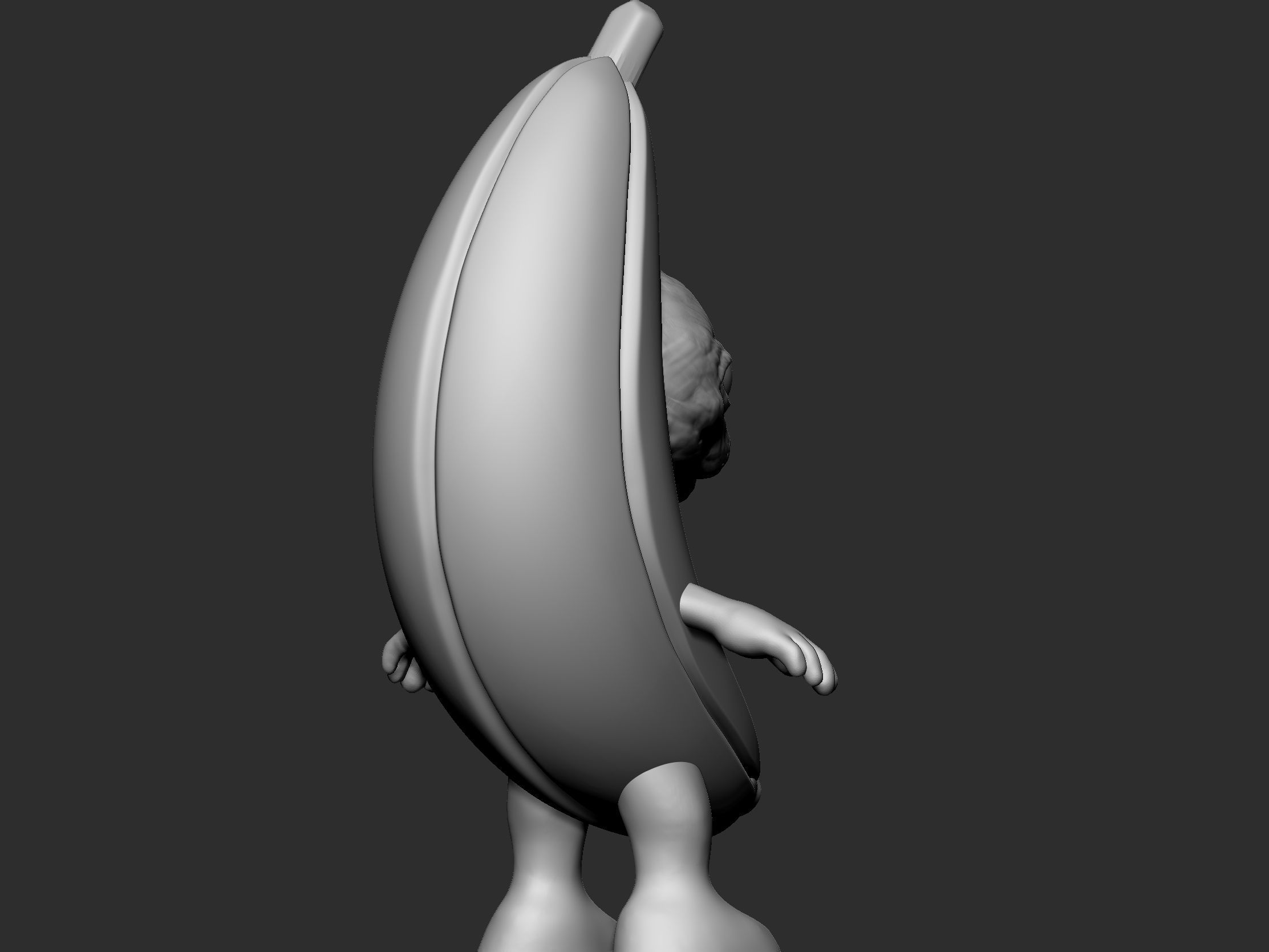 Banana Cat - STL - OBJ - FBX 3D print model_14