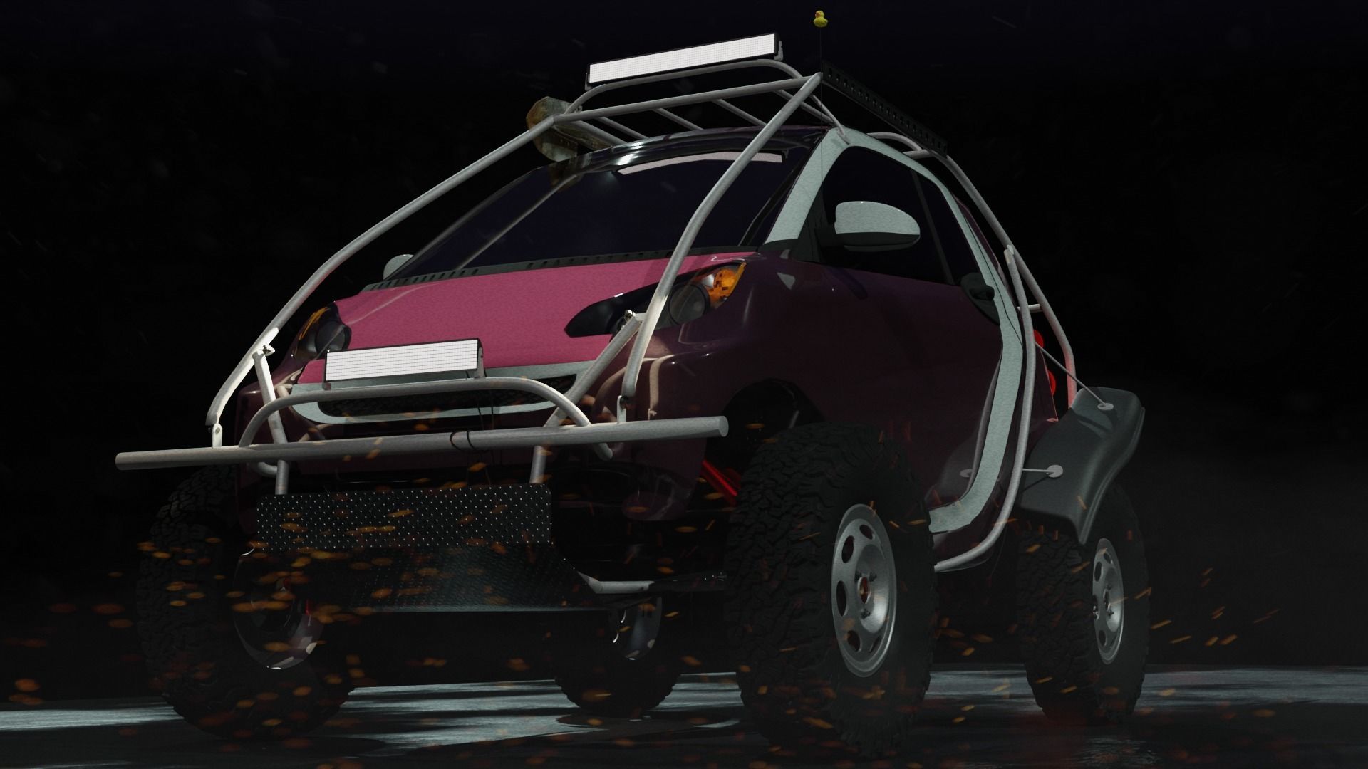 Smart Fortwo 2008 Free 3D model_4