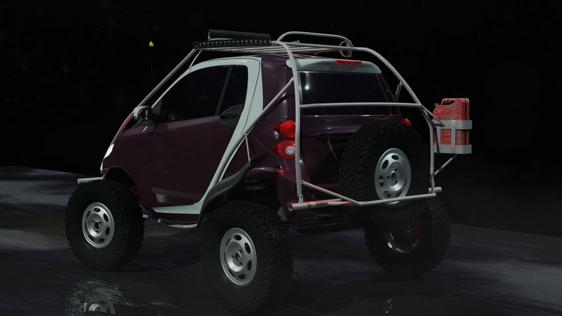 Smart Fortwo 2008 Free 3D model_3