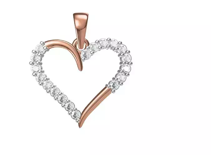 Women Heart Pendant 3dm STL JCD Details 3D print model