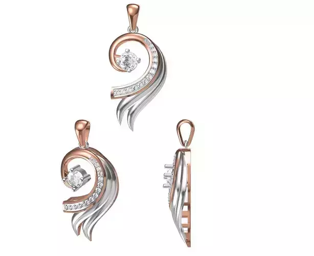 Women Pendant 3dm STL JCD Details