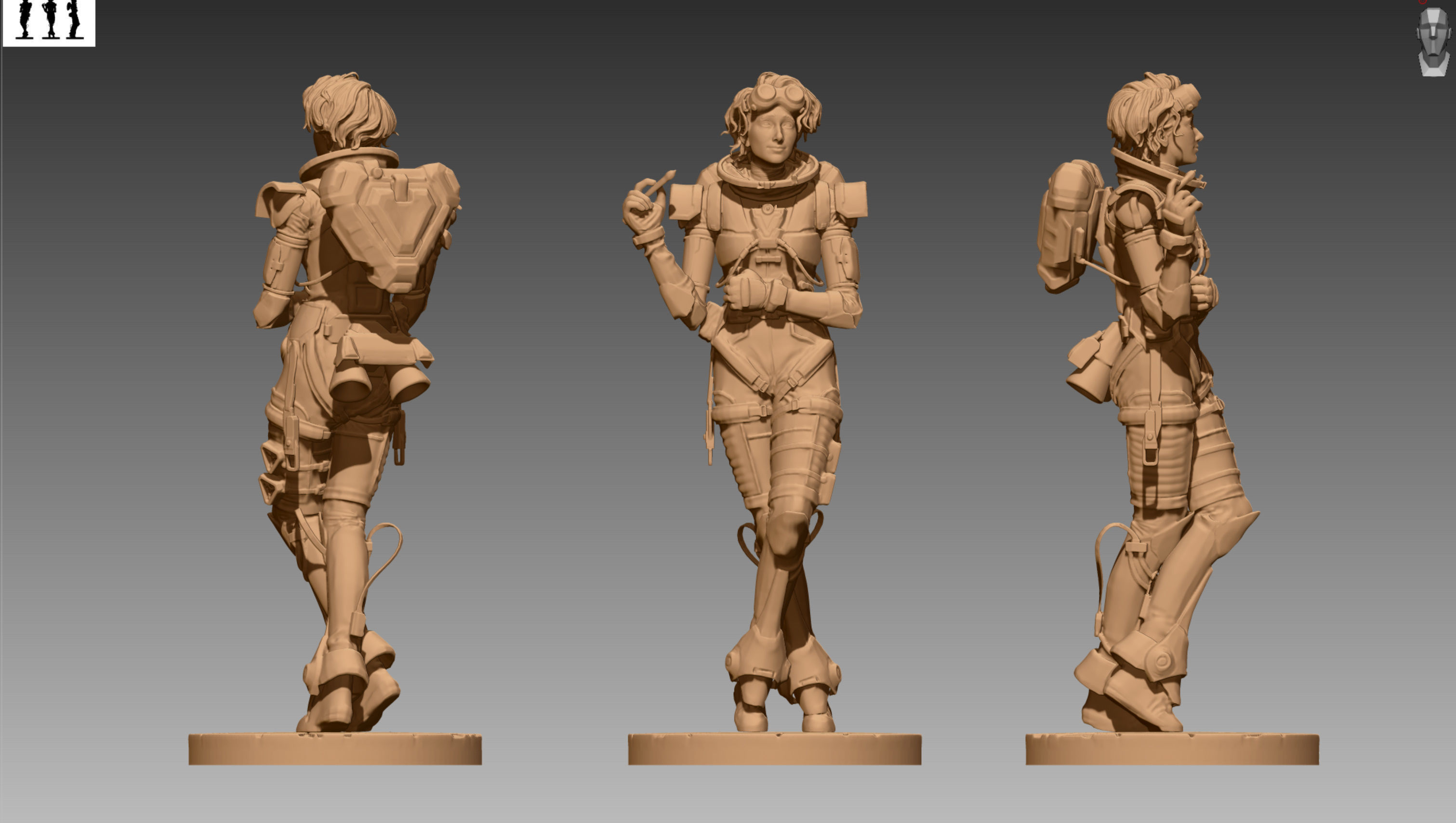 Apex Legends Horizon 3D print OBJ STL  3D print model_1
