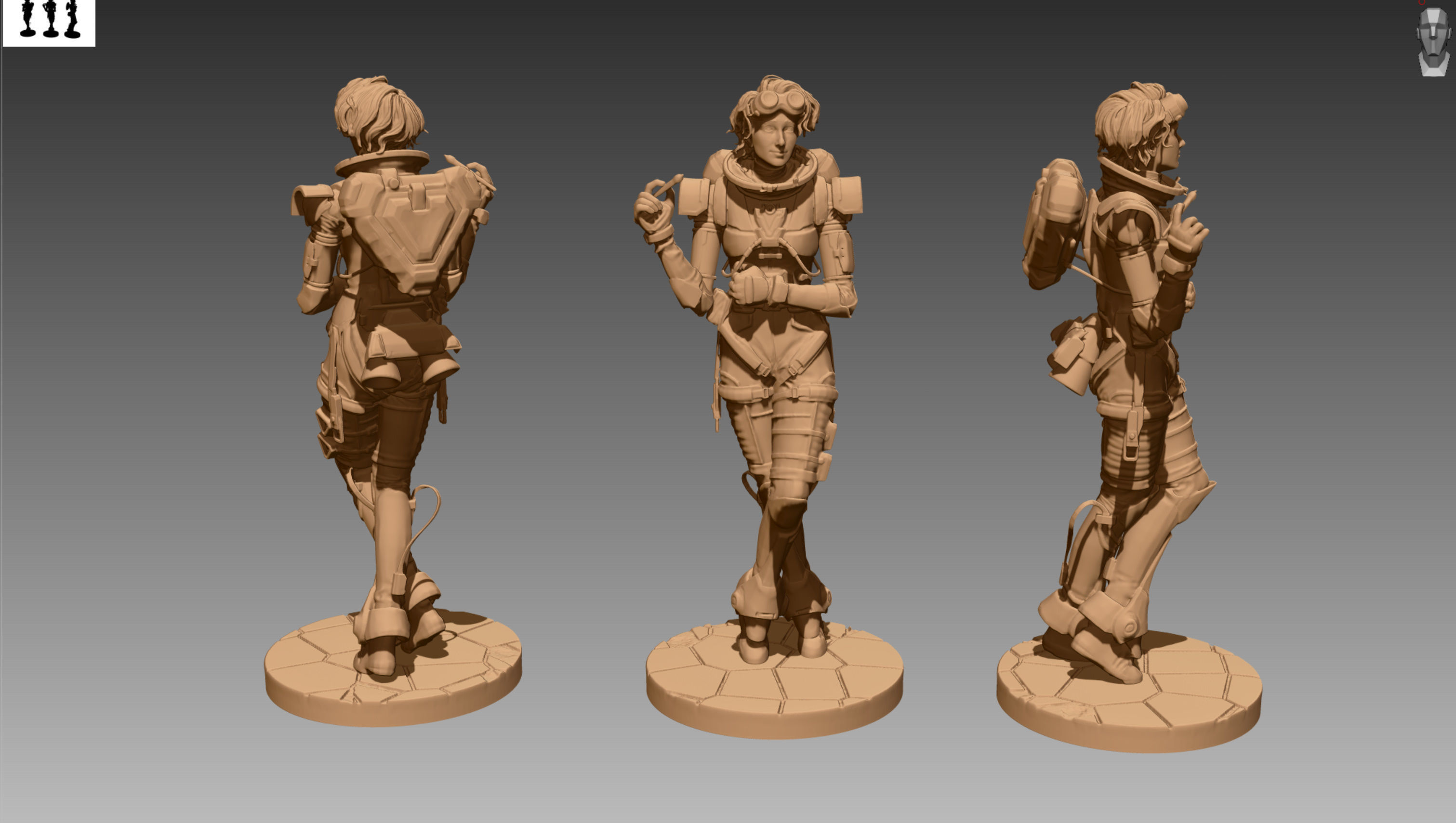 Apex Legends Horizon 3D print OBJ STL  3D print model_10