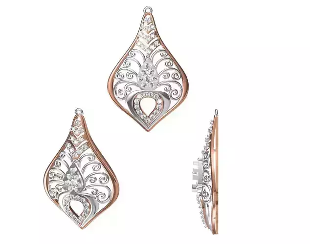 Women Pendant 3dm STL JCD Details