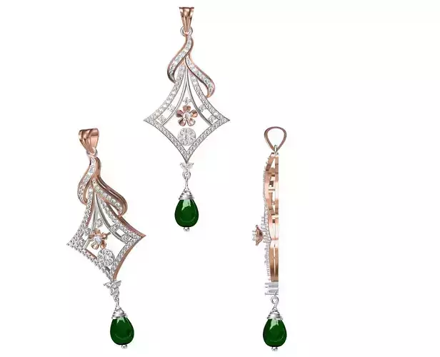 Women Pendant 3dm STL JCD Details