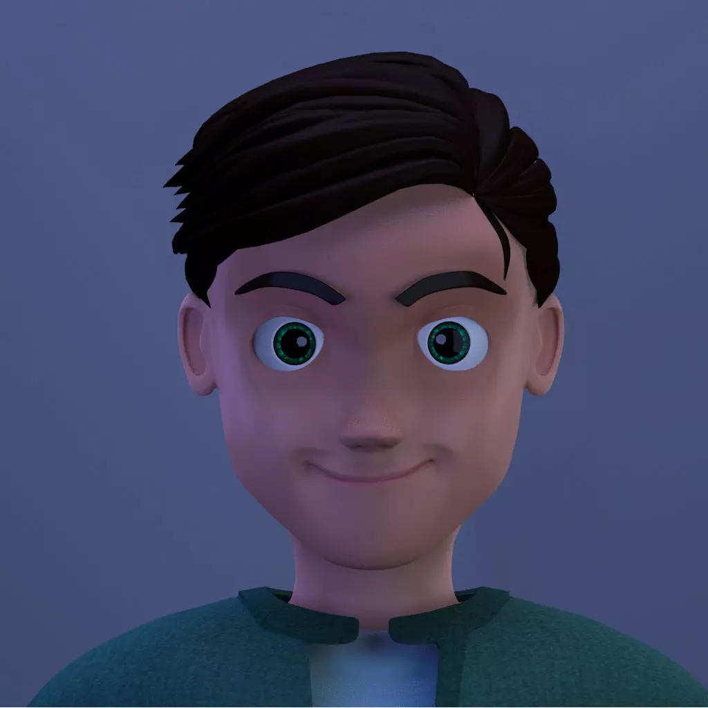 3D boy character Free 3D model_0