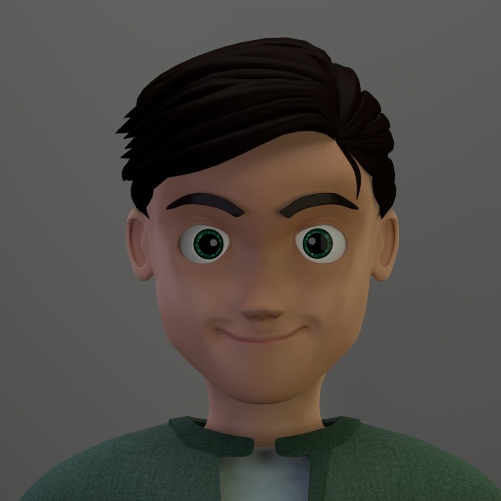 3D boy character Free 3D model_7