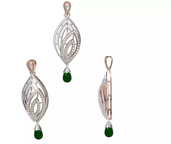 Women Pendant 3dm STL JCD Details