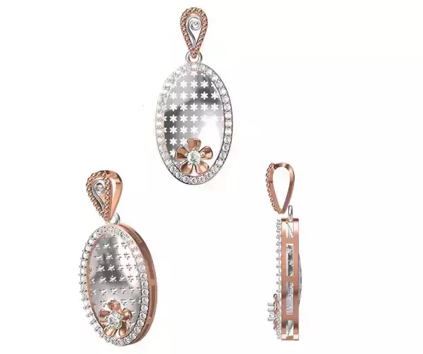 Women Pendant 3dm STL JCD Details