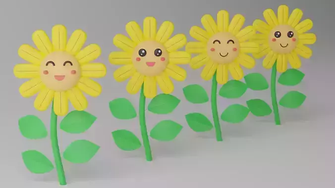 Cartoon Cute Sunflower Collection