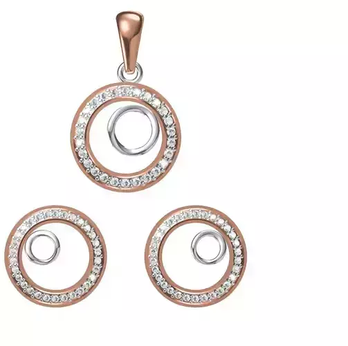 Women Earring Pendant Set STL JCD Details 