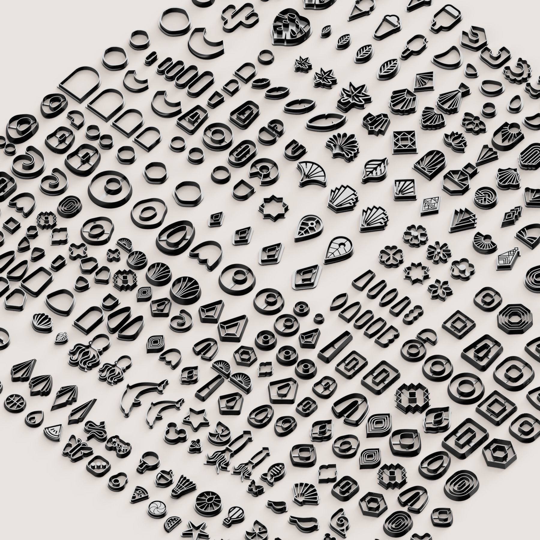 MEGA SUPER POLYMER CLAY CUTTER SET 3D print model_2