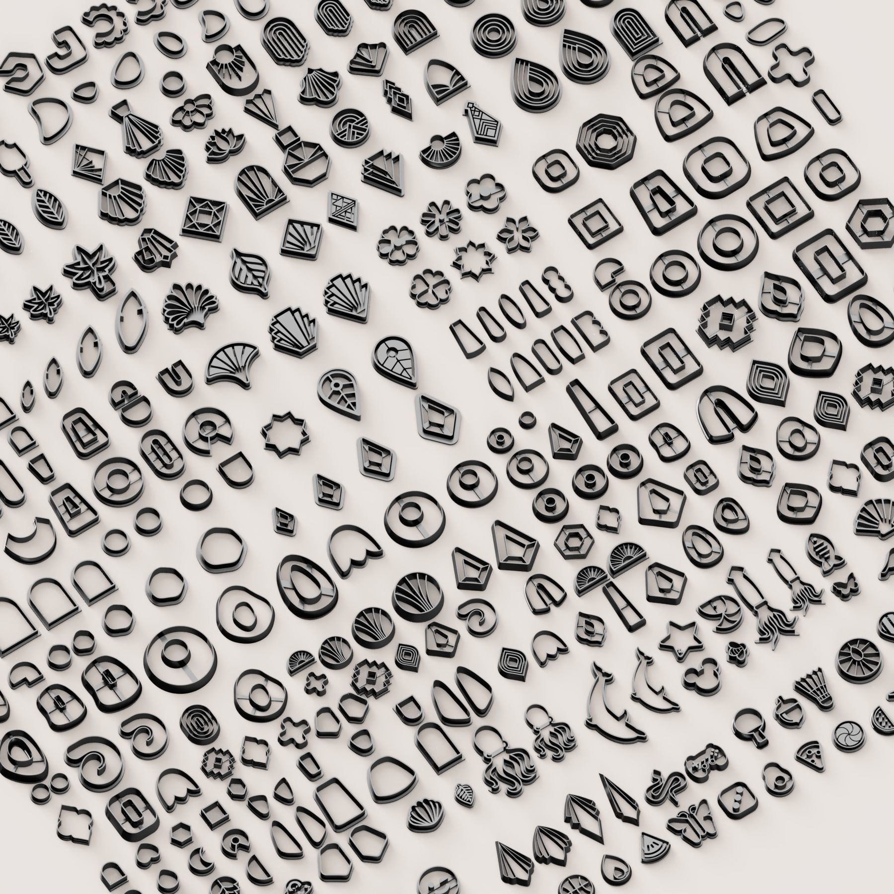 MEGA SUPER POLYMER CLAY CUTTER SET 3D print model_1