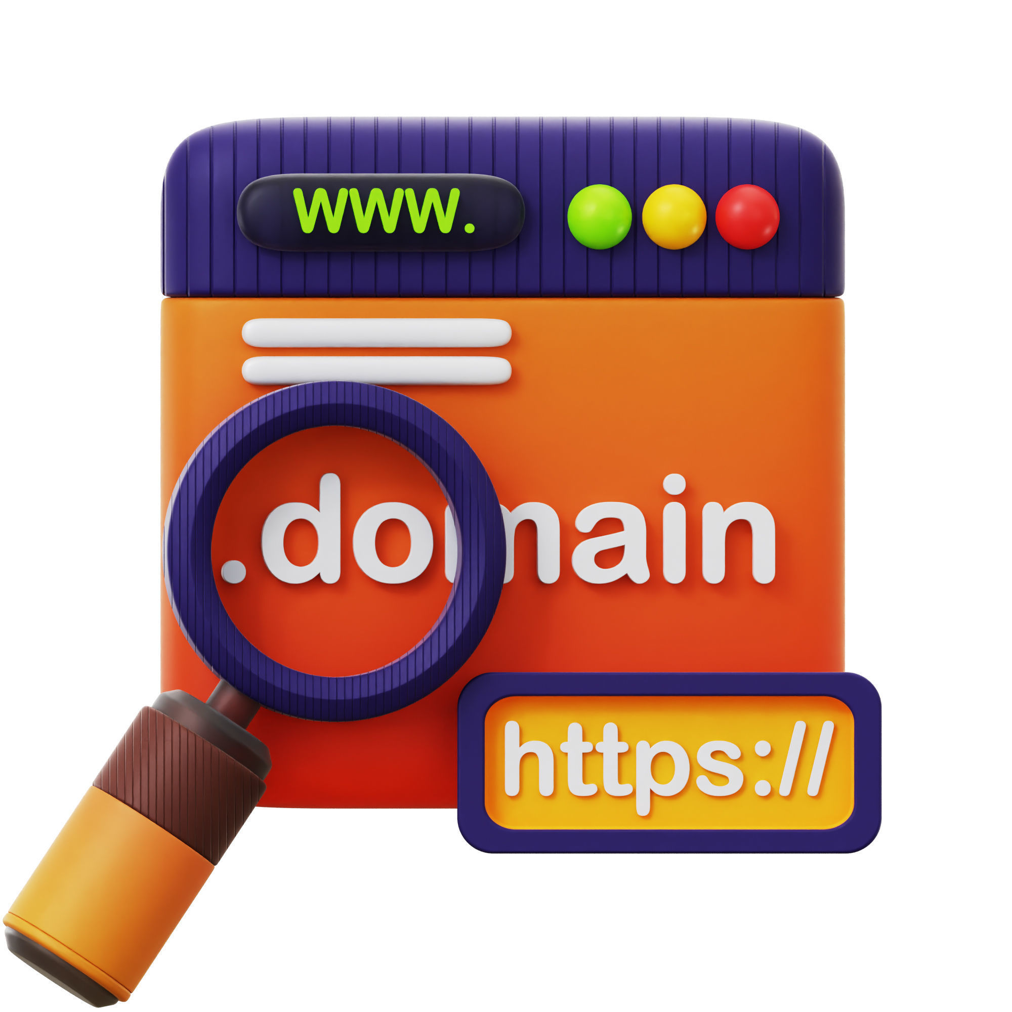 SEO Icon Pack 3D Model Low-poly 3D model_4