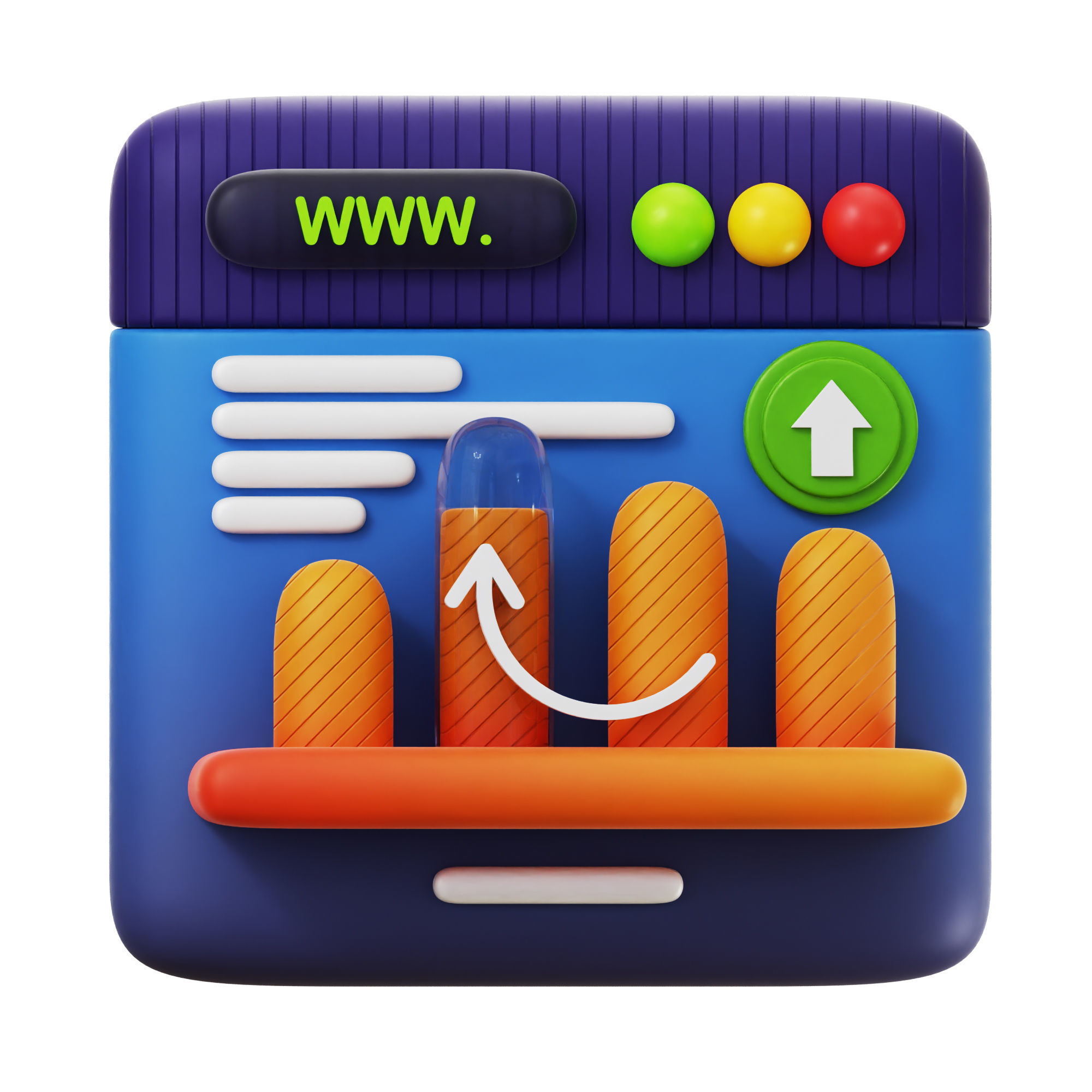 SEO Icon Pack 3D Model Low-poly 3D model_15