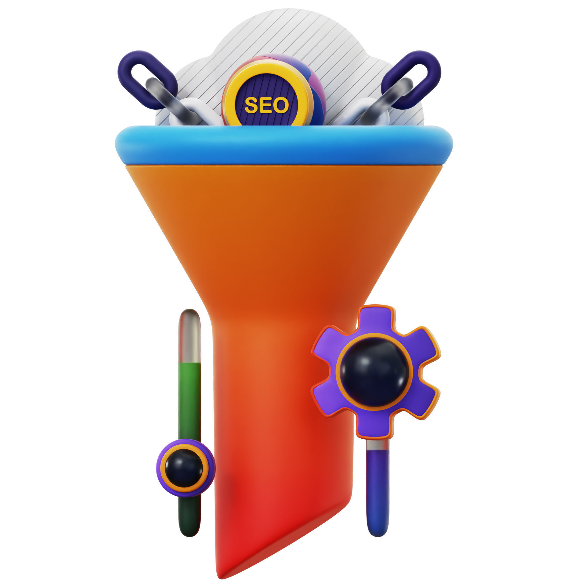 SEO Icon Pack 3D Model Low-poly 3D model_10