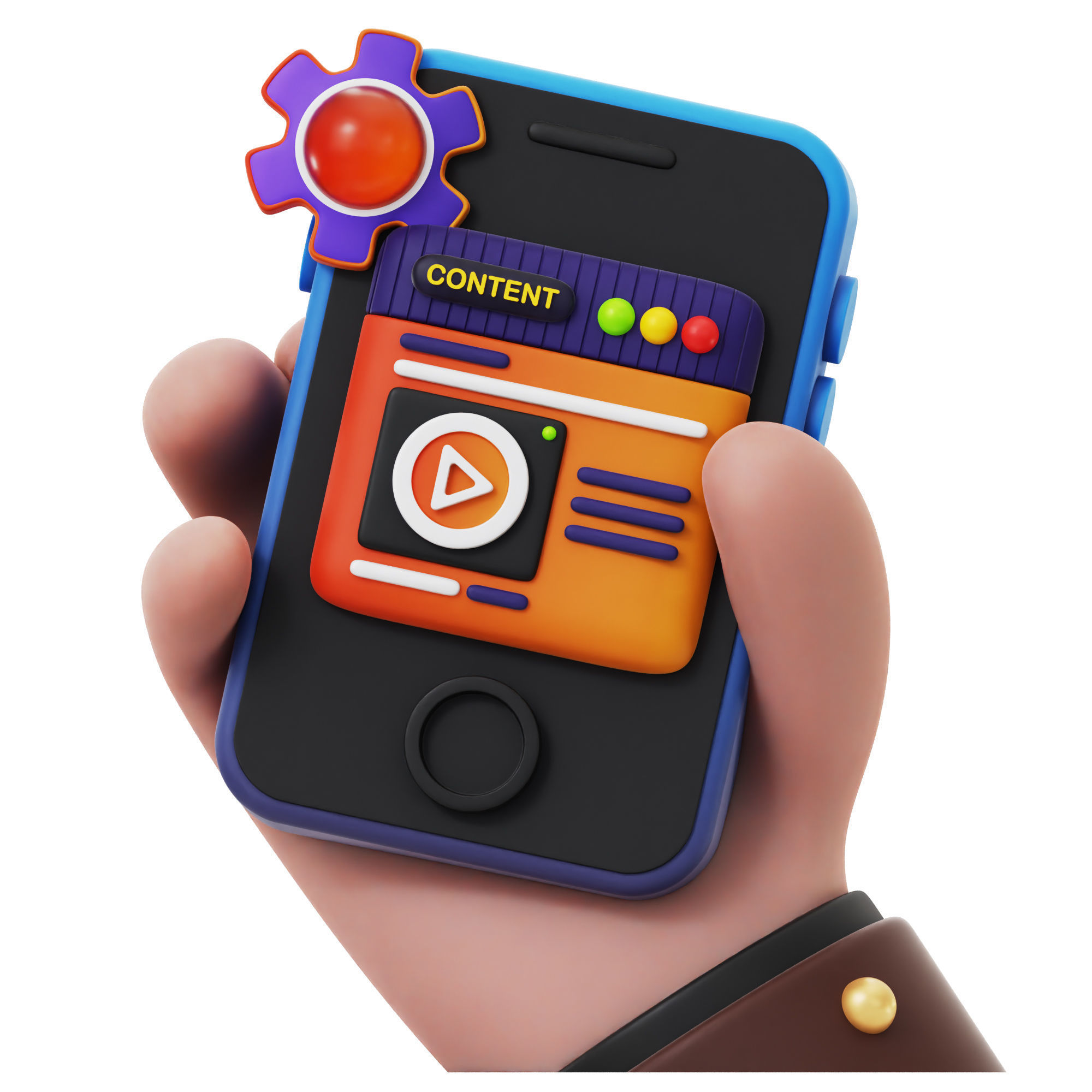 SEO Icon Pack 3D Model Low-poly 3D model_6