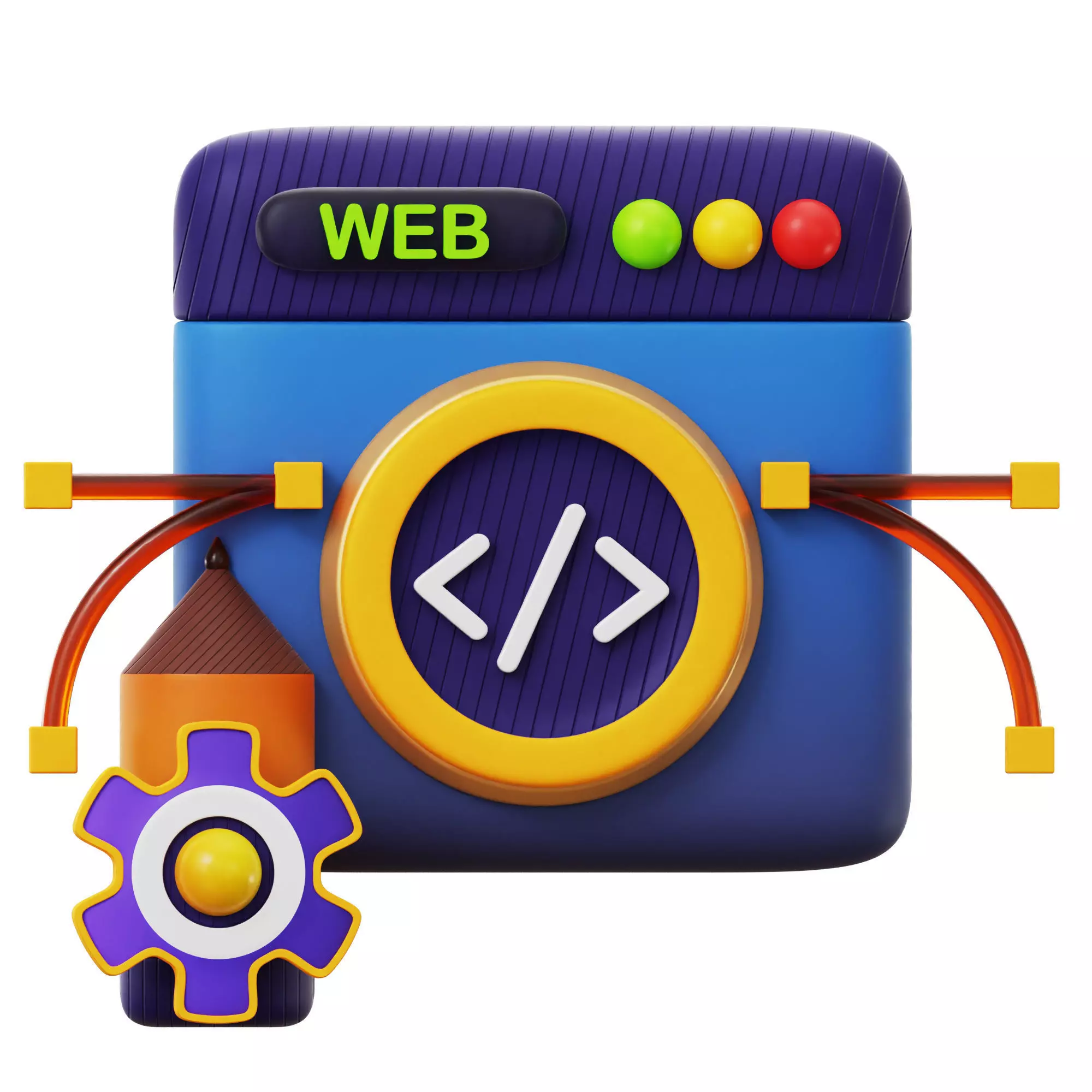 3D Web Development Low-poly 3D model_0