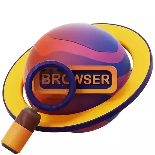 3D Web Browser Low-poly 3D model