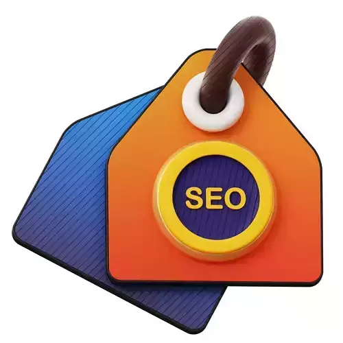 3D SEO Tag Low-poly 3D model
