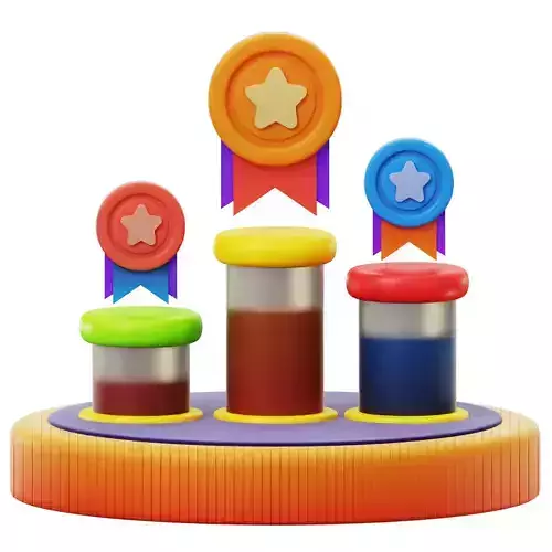 3D SEO Ranking Low-poly 3D model