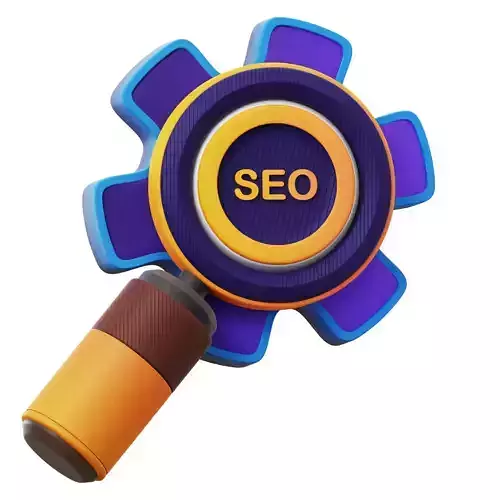 3D SEO Optimization Low-poly 3D model