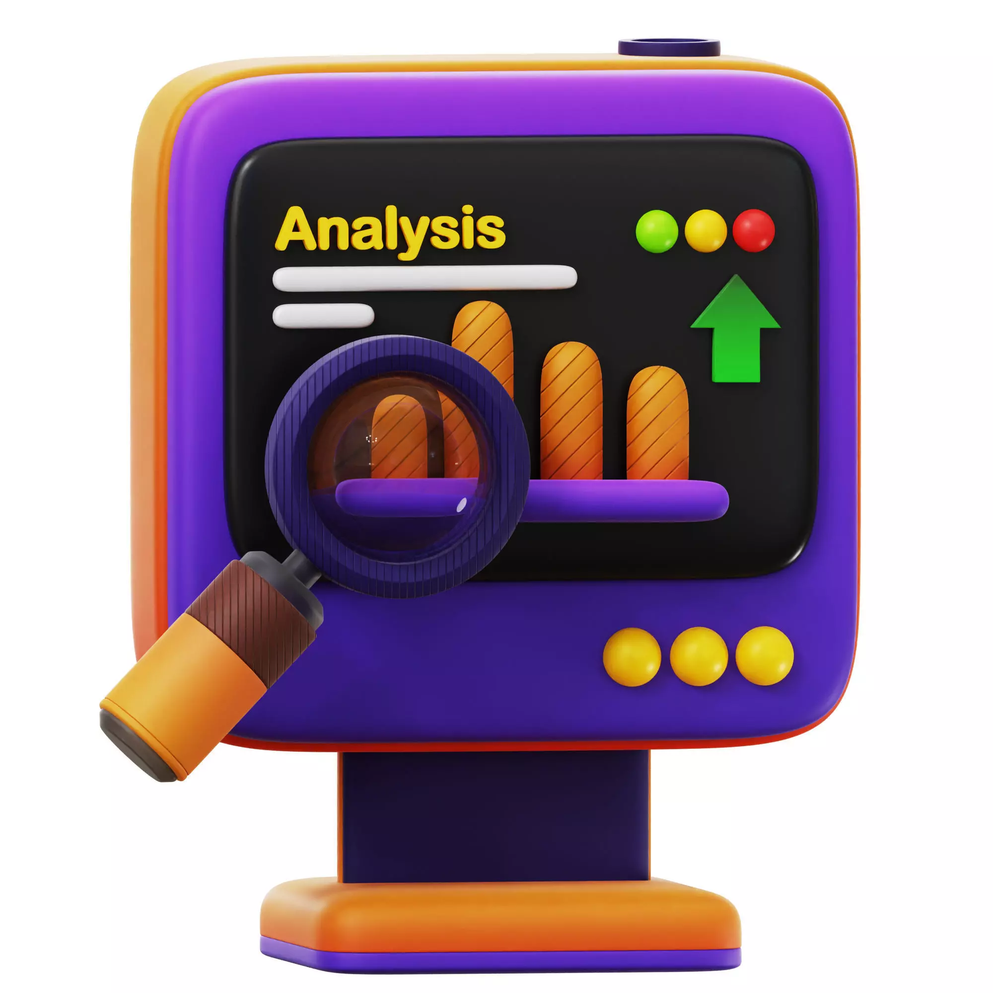 3D SEO Analysis Low-poly 3D model_0