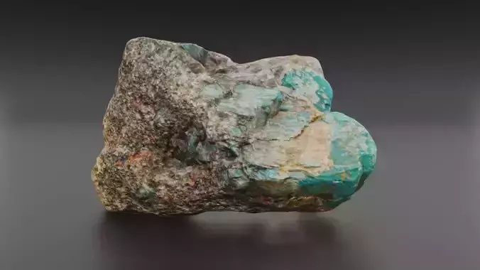 Amazonite in the rock