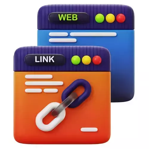 3D Browser Link Low-poly 3D model